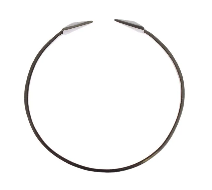 Arrow Black 925 Silver Bangle Bracelet
