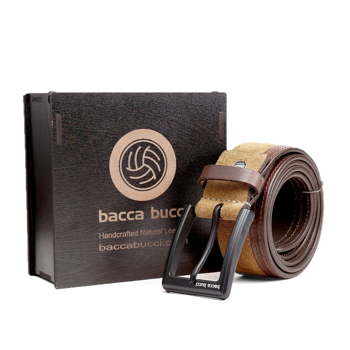 Bacca Bucci dress Belt full Leather & Suede Belt with nickle free Buckle