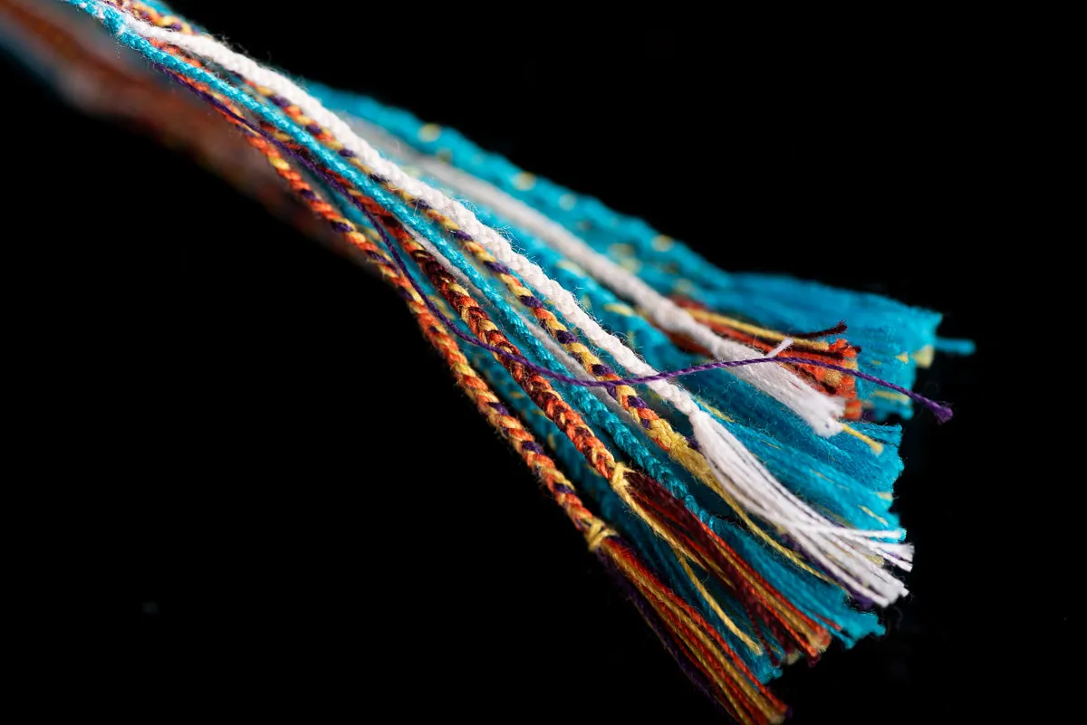 Backstrap Loomed Zapotec Indigenous Textile in Turquoise