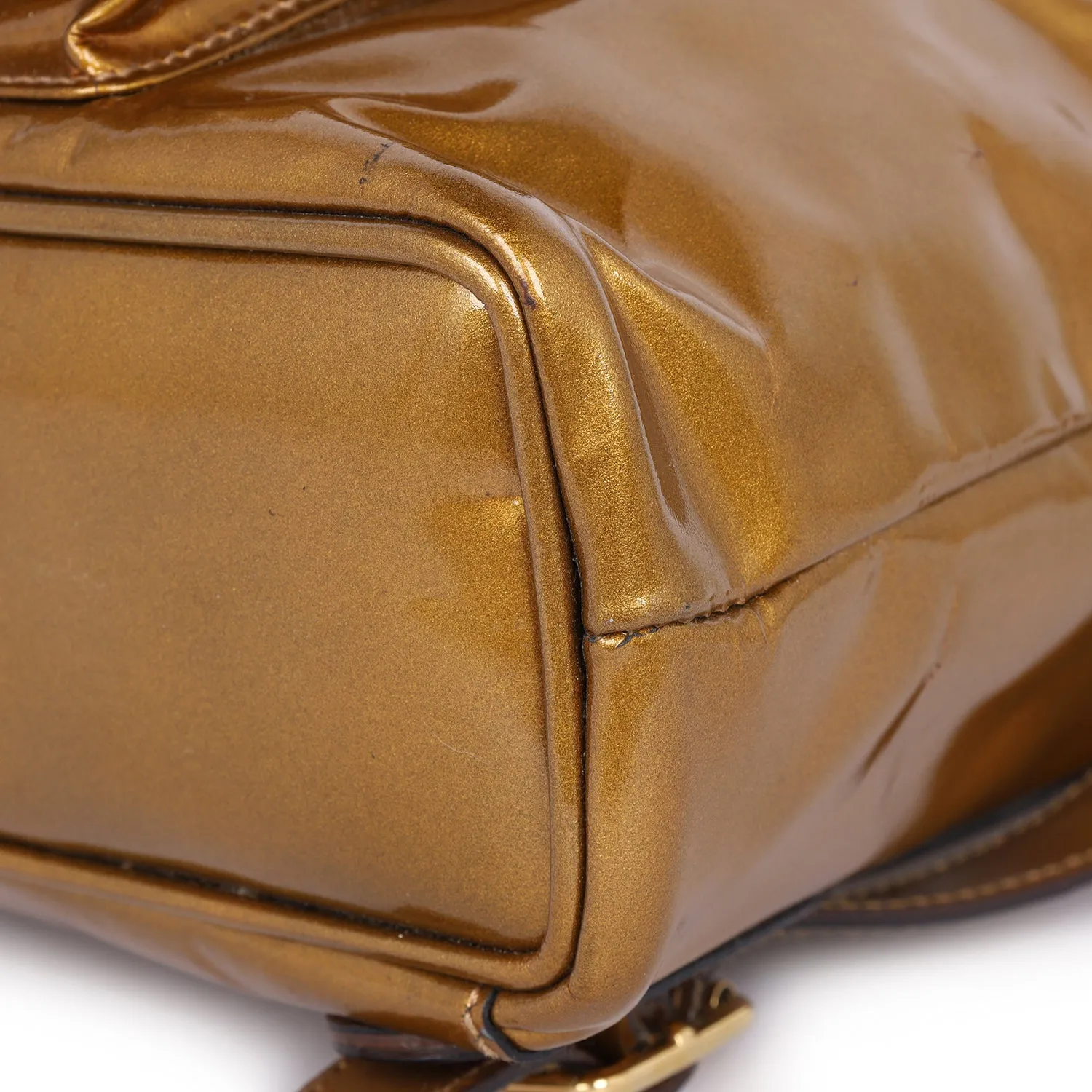 Bamboo Patent Leather Backpack
