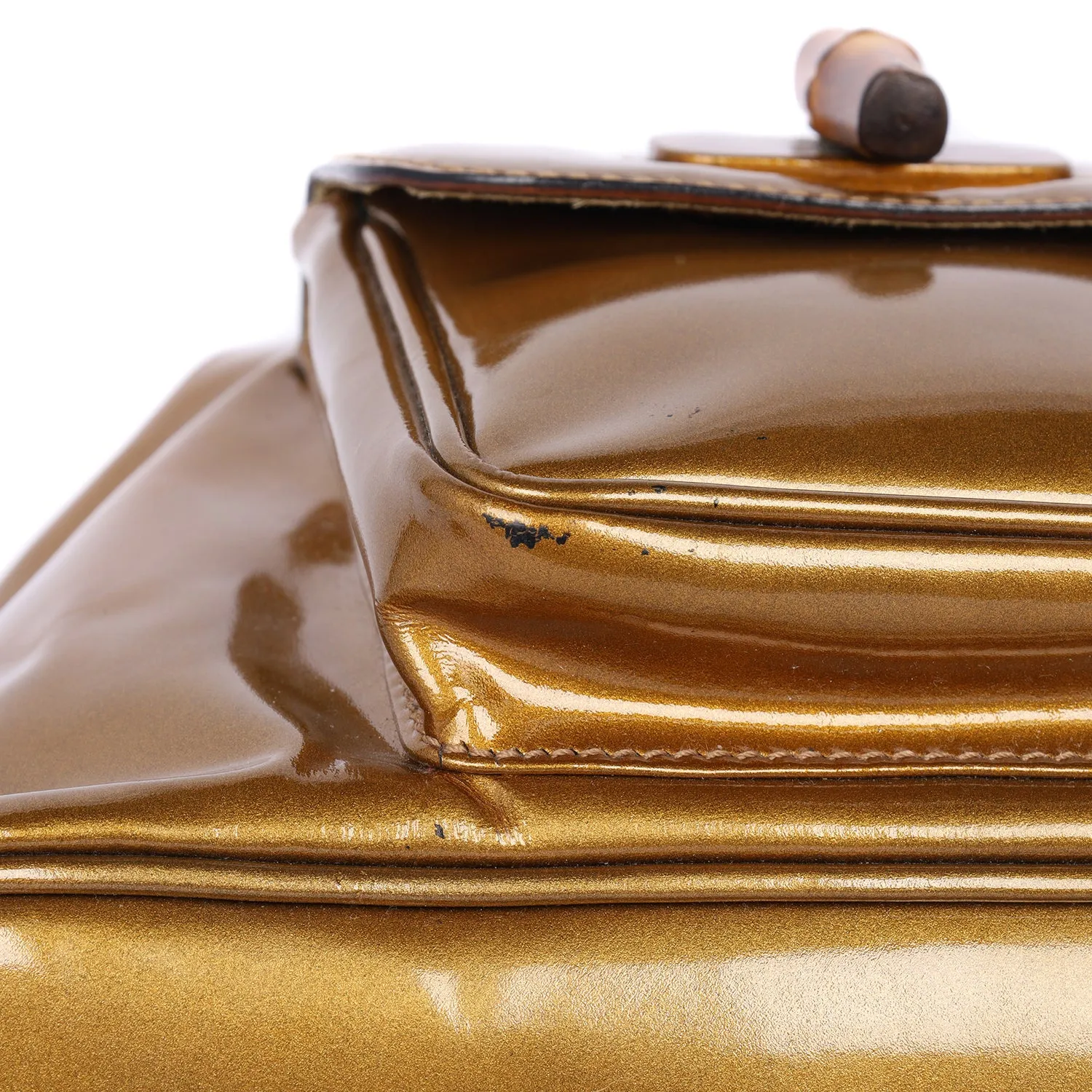 Bamboo Patent Leather Backpack