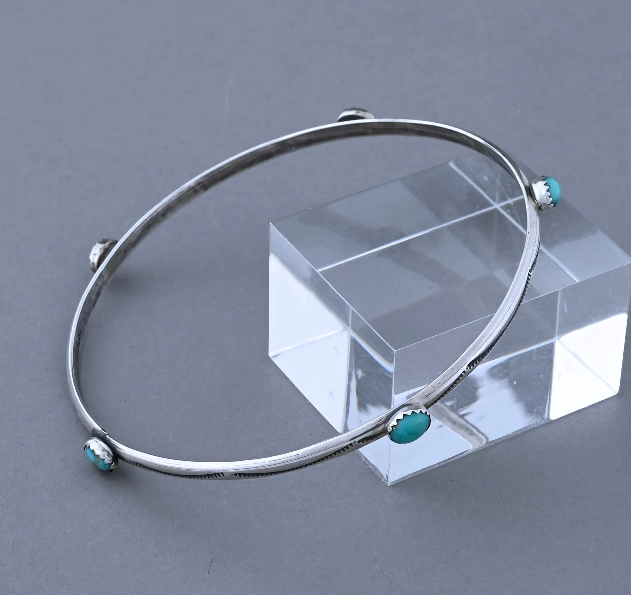Bangle Bracelet with Turquoise
