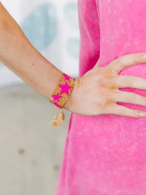 Beaded Star Pull String Bracelet