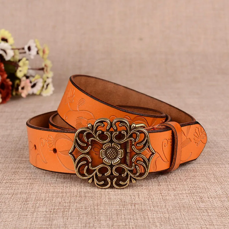 Belts Himanjie Women Fashion Leather Belt Alloy Buckle Waistband Accessories