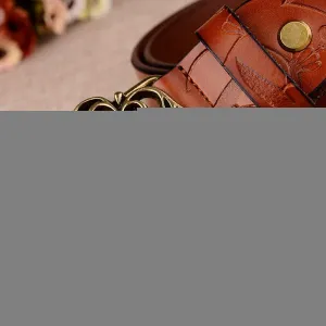 Belts Himanjie Women Fashion Leather Belt Alloy Buckle Waistband Accessories