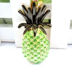 Betsey Johnson Green & Black Pineapple Gold Necklace