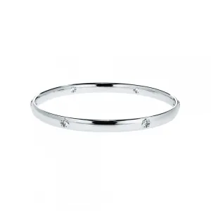 Birks Silver Muse Monogram Bangle