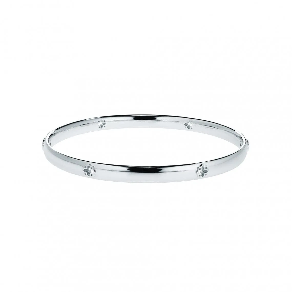 Birks Silver Muse Monogram Bangle