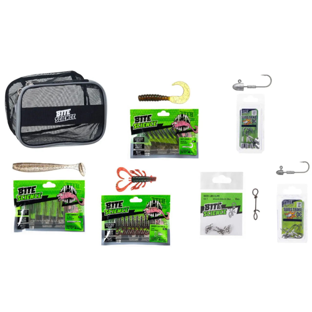 Bite Science Mesh Tackle Bag   Inshore Lure Kit