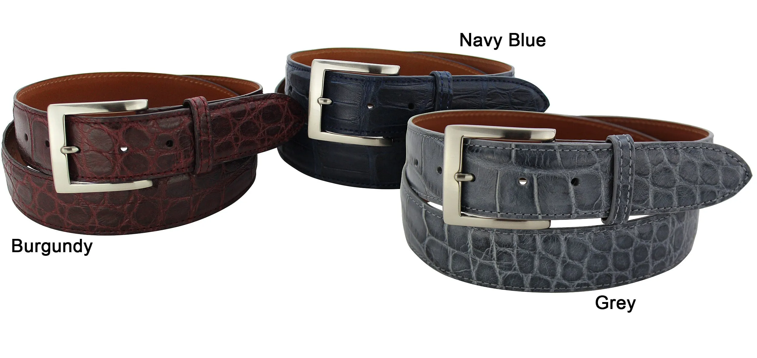 Black American Alligator Full Grain Leather Belt **Made To Order Allow 5 To 6 Weeks To Ship