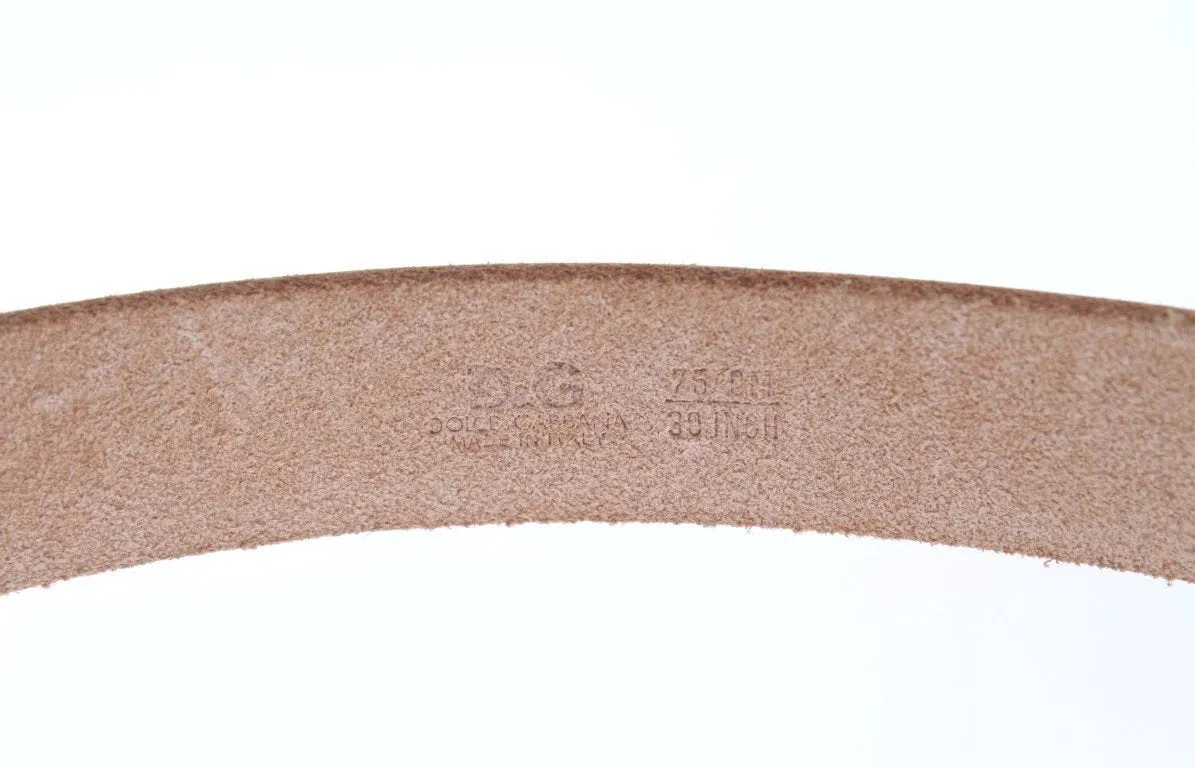 Blue Leather Silver Buckle Belt