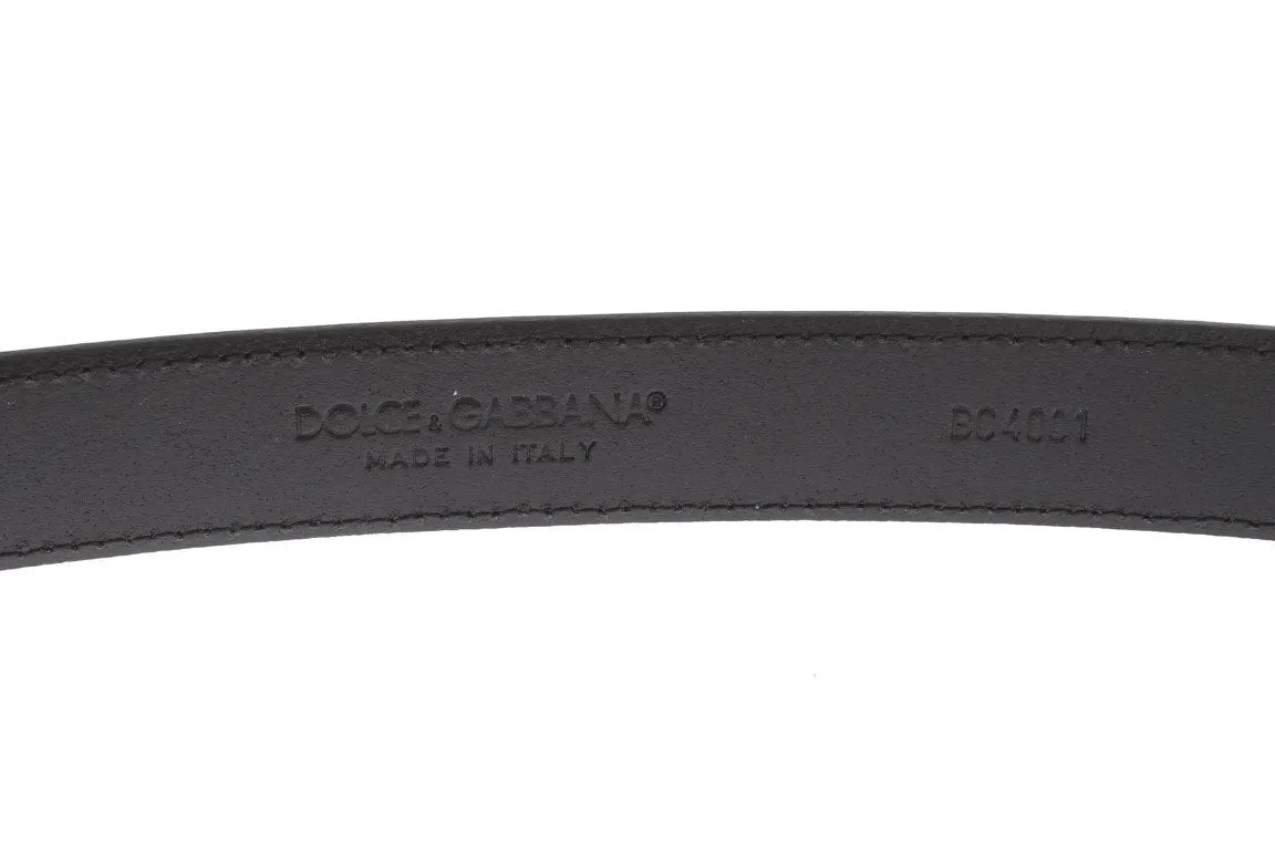 Blue Leather Silver Buckle Waist Belt