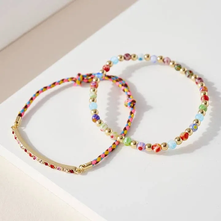 Braided and Beads Boho Bracelets