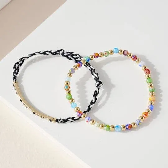 Braided and Beads Boho Bracelets