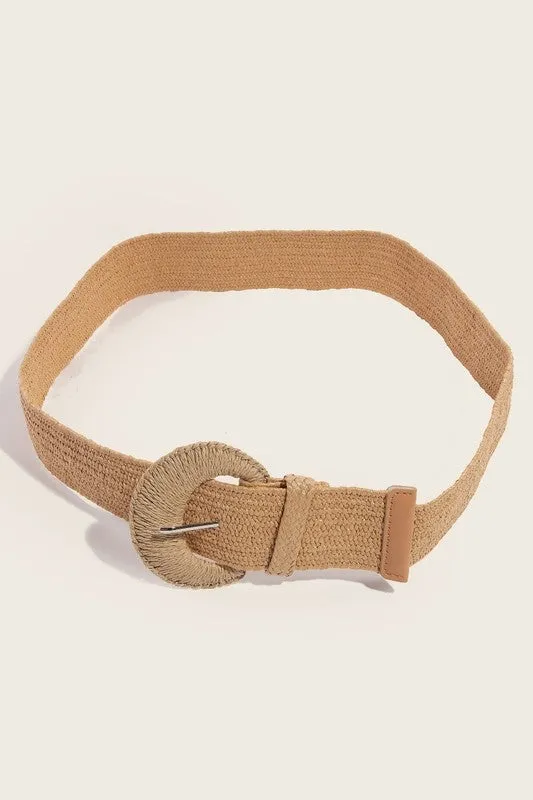 Braided Buckle Elastic Belt