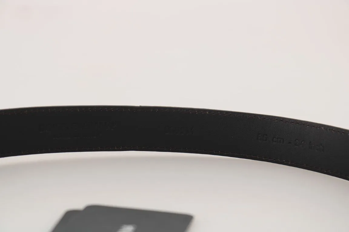 Brown Suede Leather Gold Buckle Mens Belt