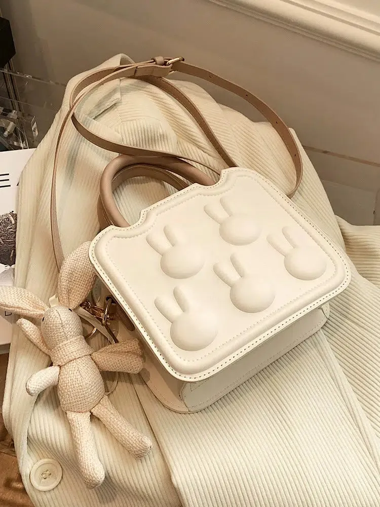 Bunny Embossed Small Square Bag