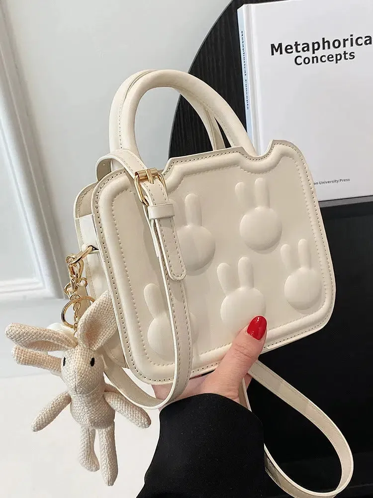 Bunny Embossed Small Square Bag