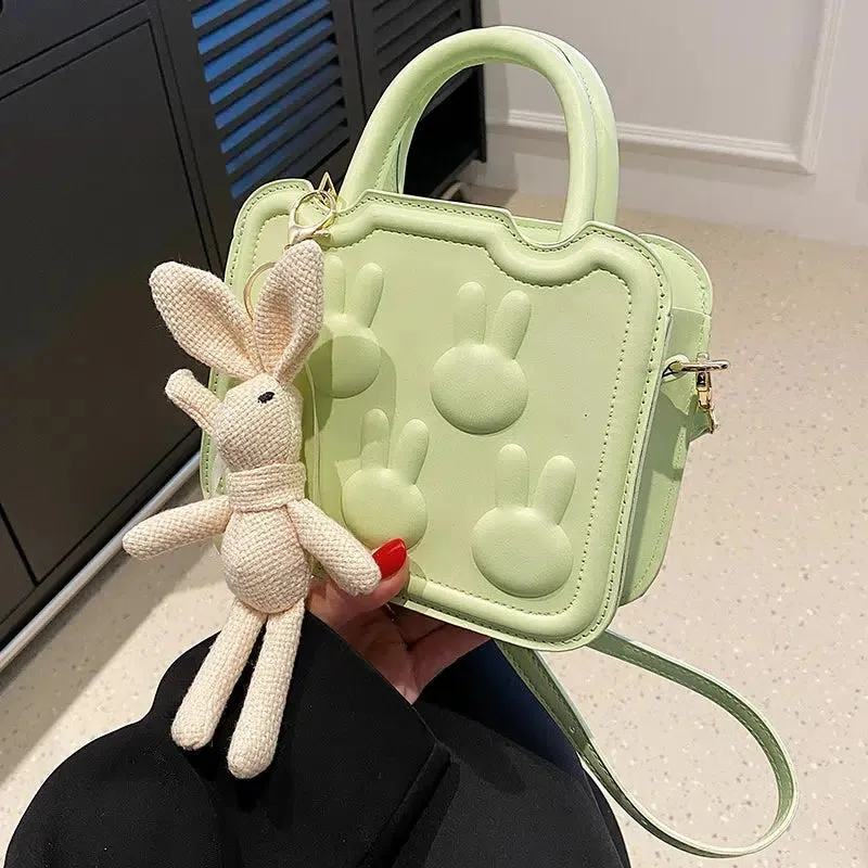 Bunny Embossed Small Square Bag