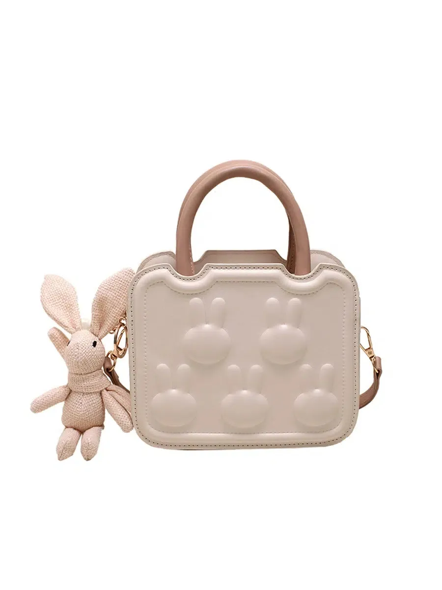 Bunny Embossed Small Square Bag