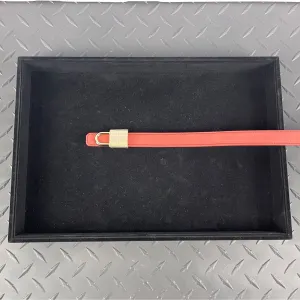 Buscemi Belt Skinny Litchi Leather