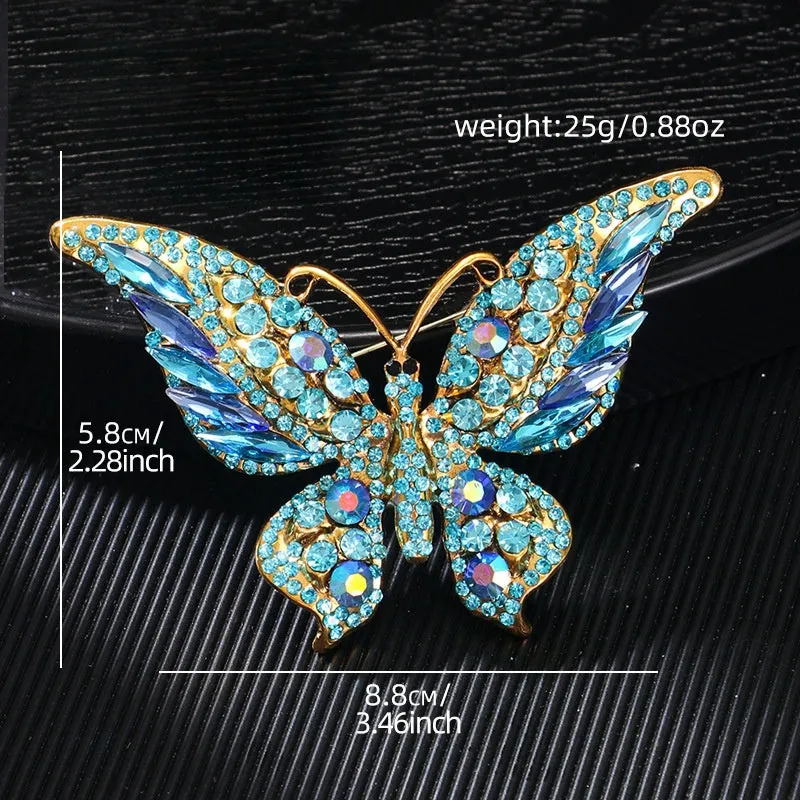 Butterfly Rhinestone Brooch Pin PA5180