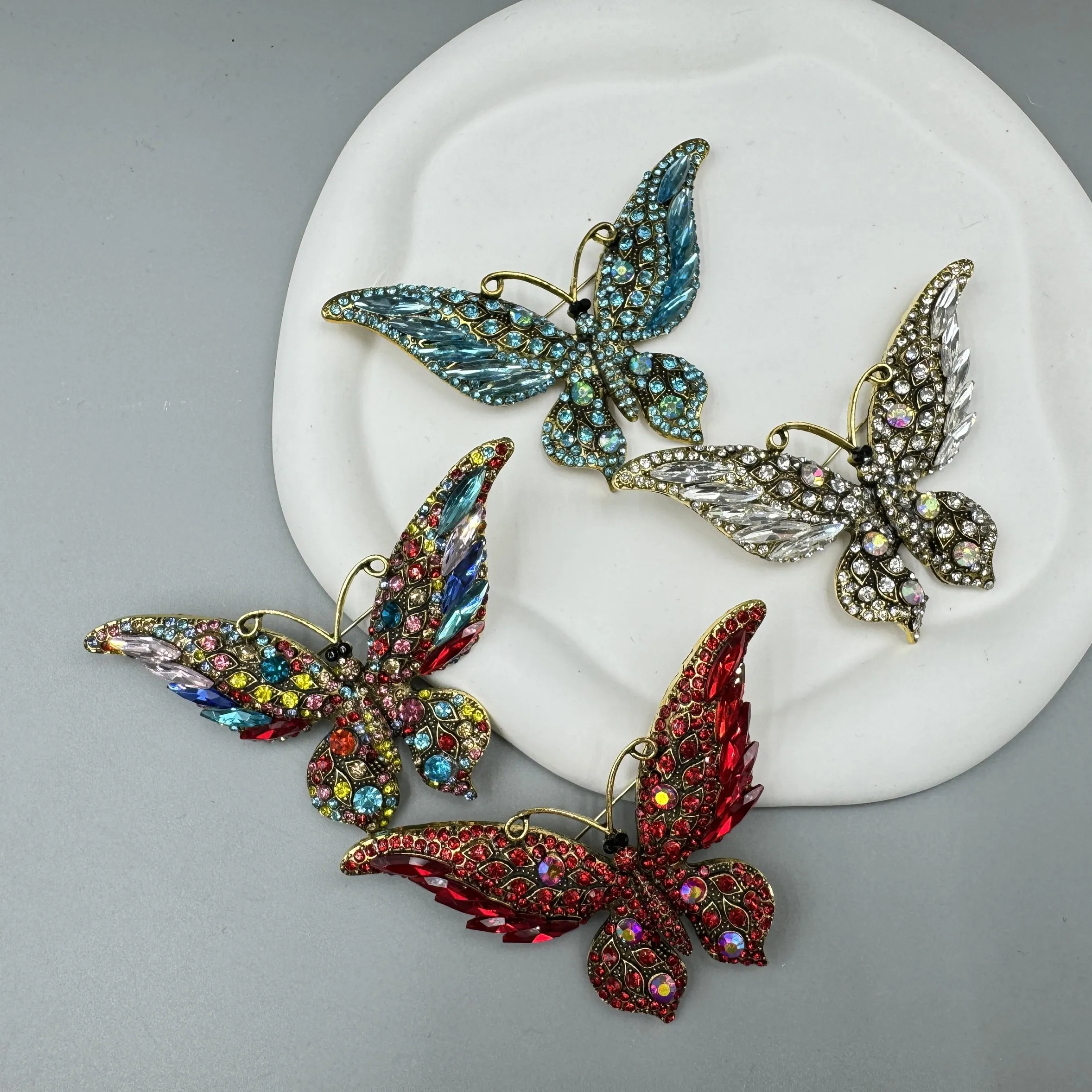 Butterfly Rhinestone Brooch Pin PA5180