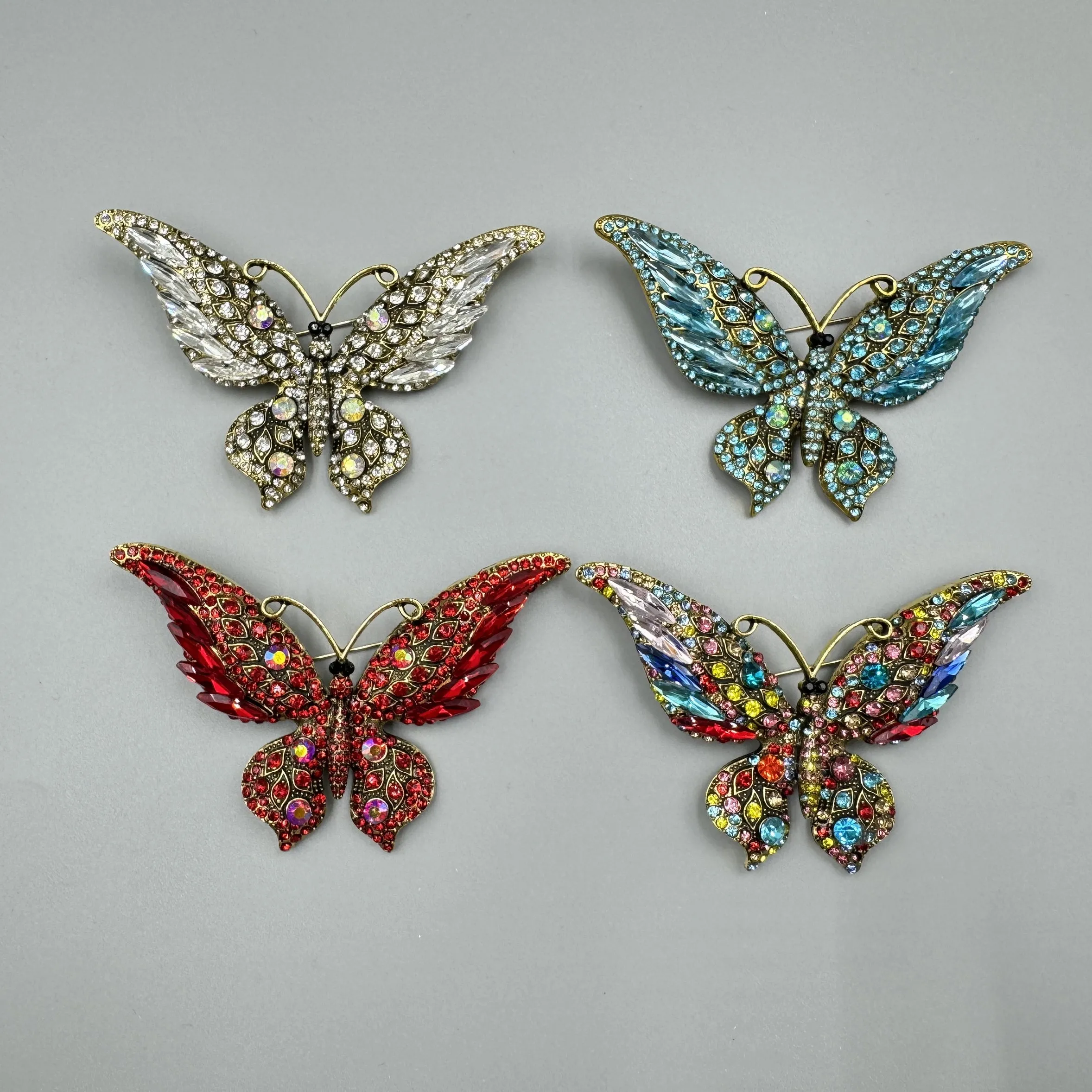 Butterfly Rhinestone Brooch Pin PA5180