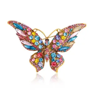Butterfly Rhinestone Brooch Pin PA5180