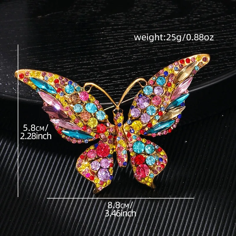 Butterfly Rhinestone Brooch Pin PA5180
