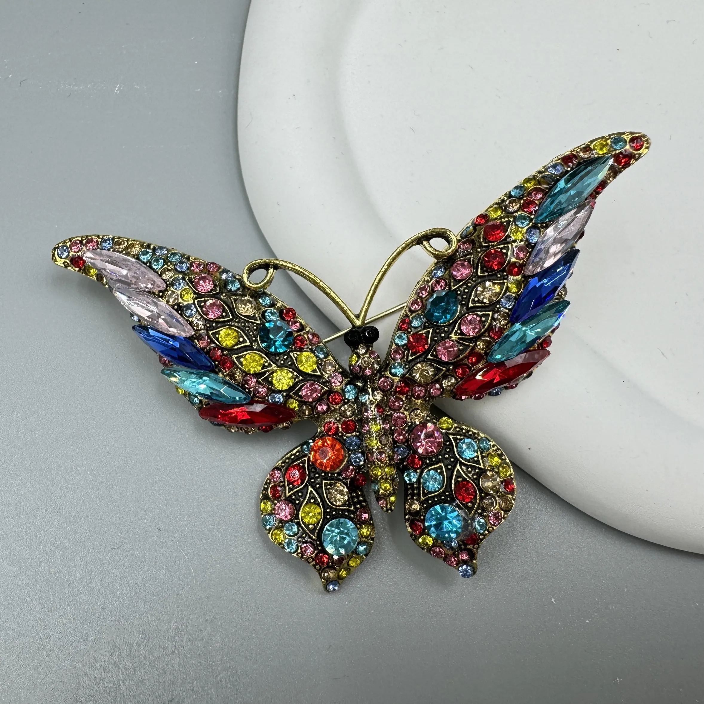 Butterfly Rhinestone Brooch Pin PA5180