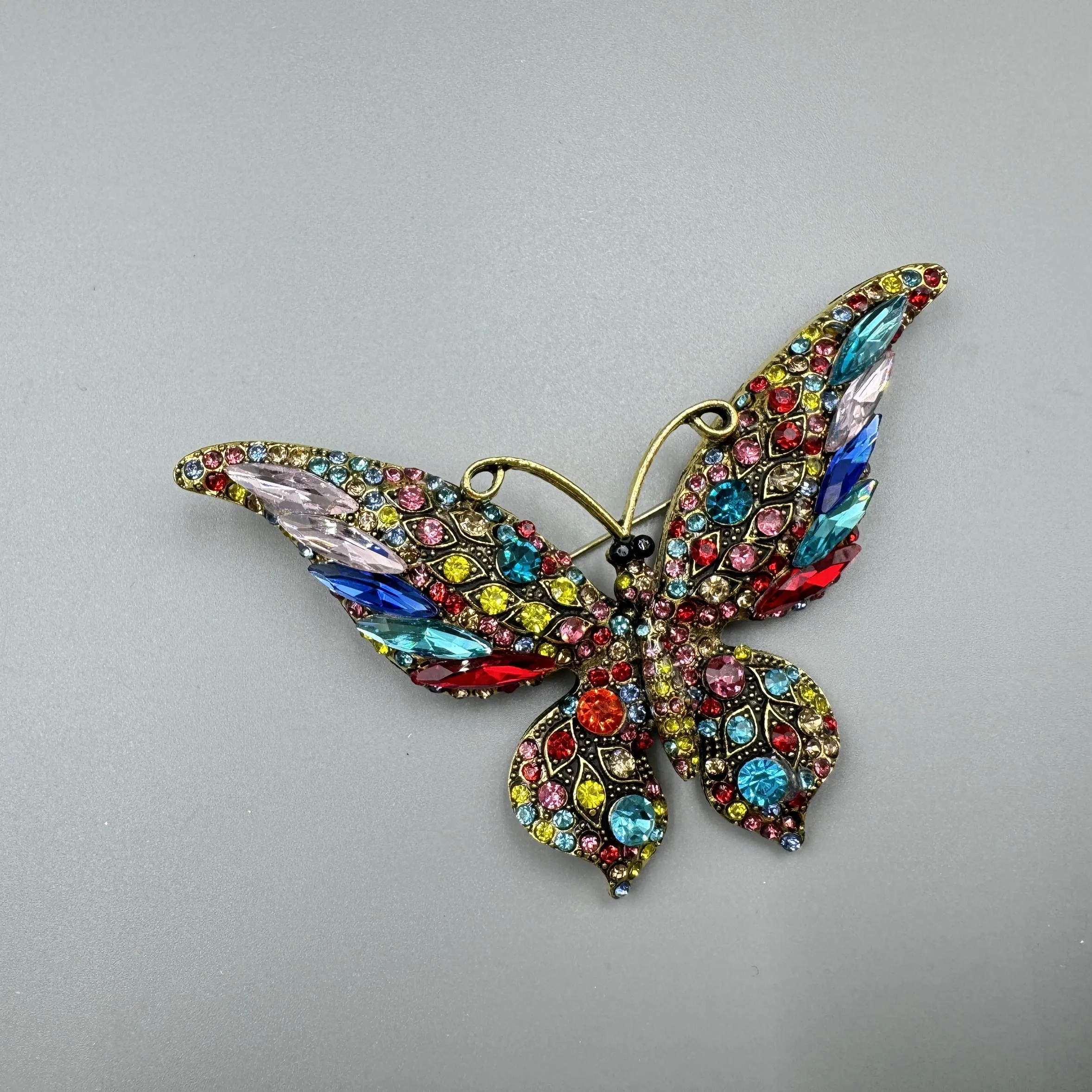 Butterfly Rhinestone Brooch Pin PA5180