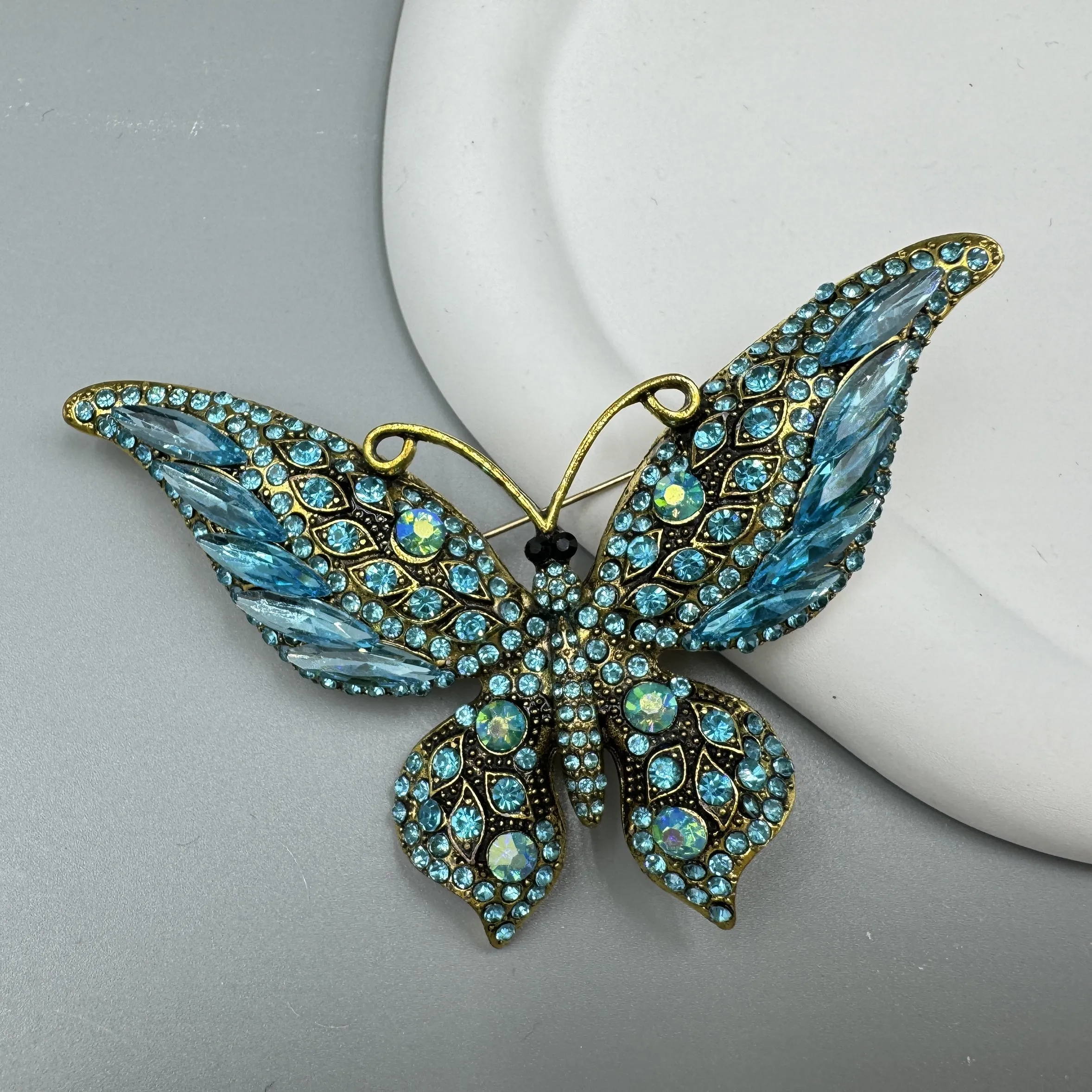Butterfly Rhinestone Brooch Pin PA5180