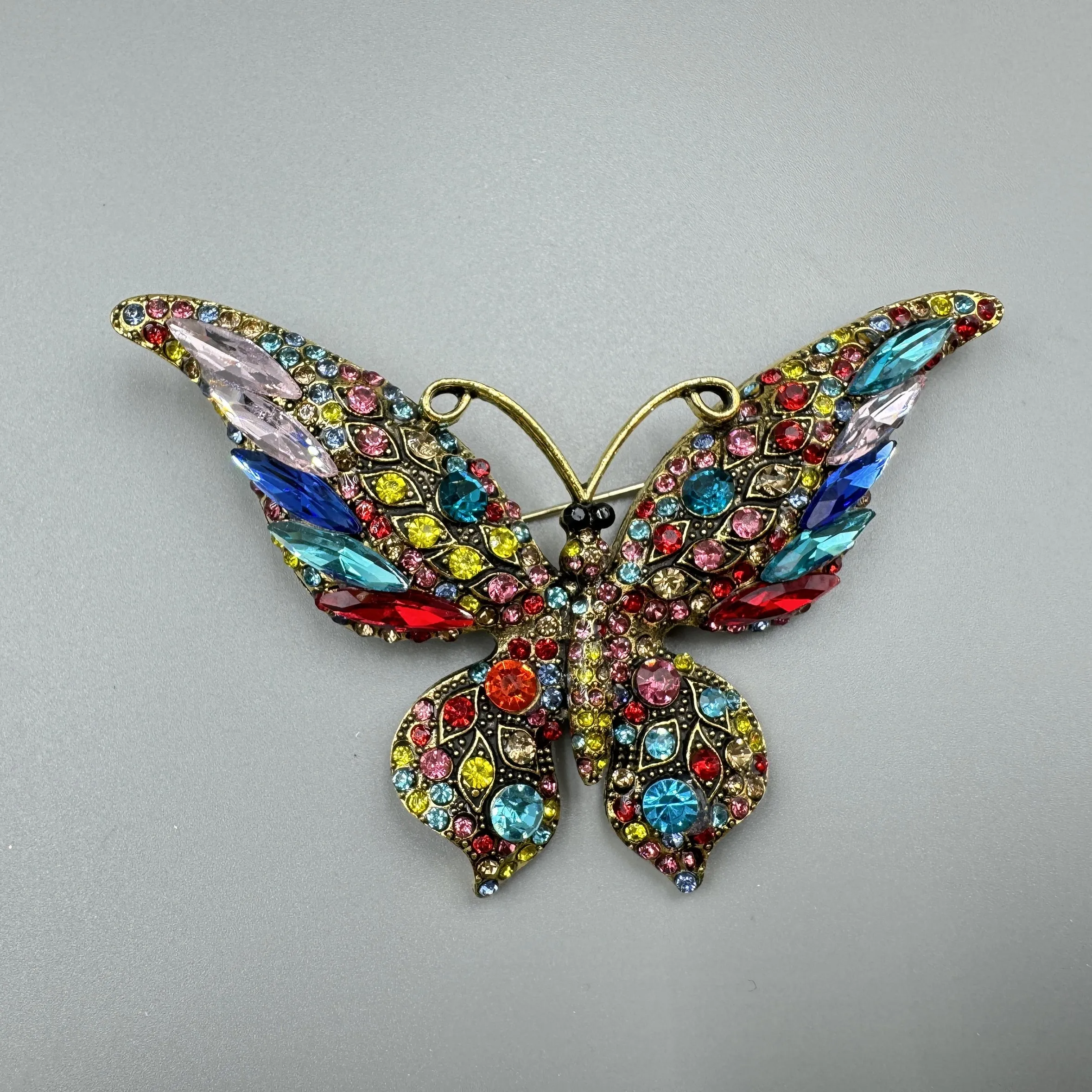 Butterfly Rhinestone Brooch Pin PA5180