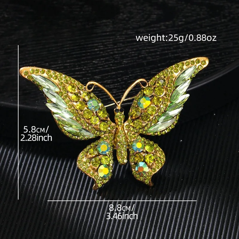 Butterfly Rhinestone Brooch Pin PA5180