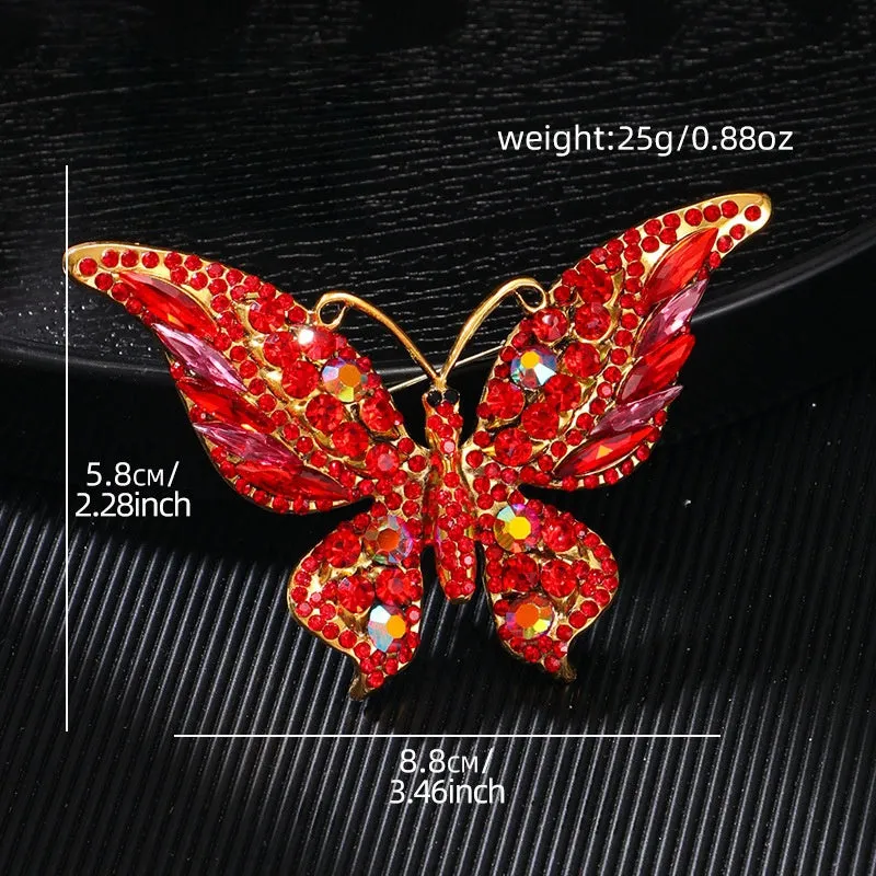 Butterfly Rhinestone Brooch Pin PA5180