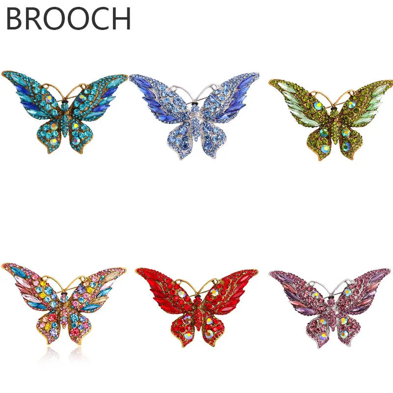 Butterfly Rhinestone Brooch Pin PA5180