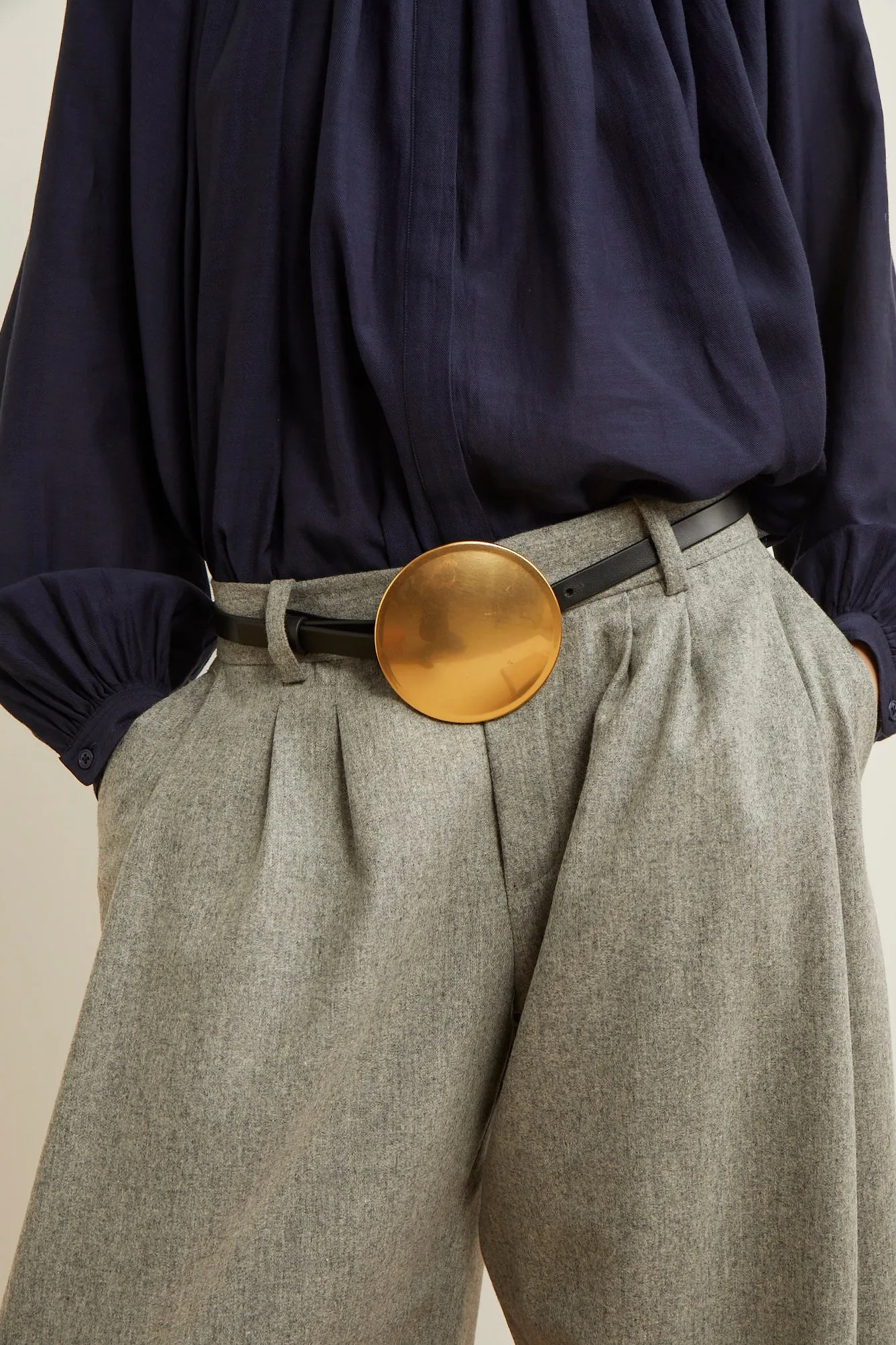 Cabochon Belt Black