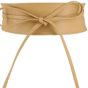 Caramel Leather Wrap Around Waist Belt