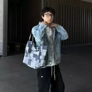 Casual Geometric Tote Bag