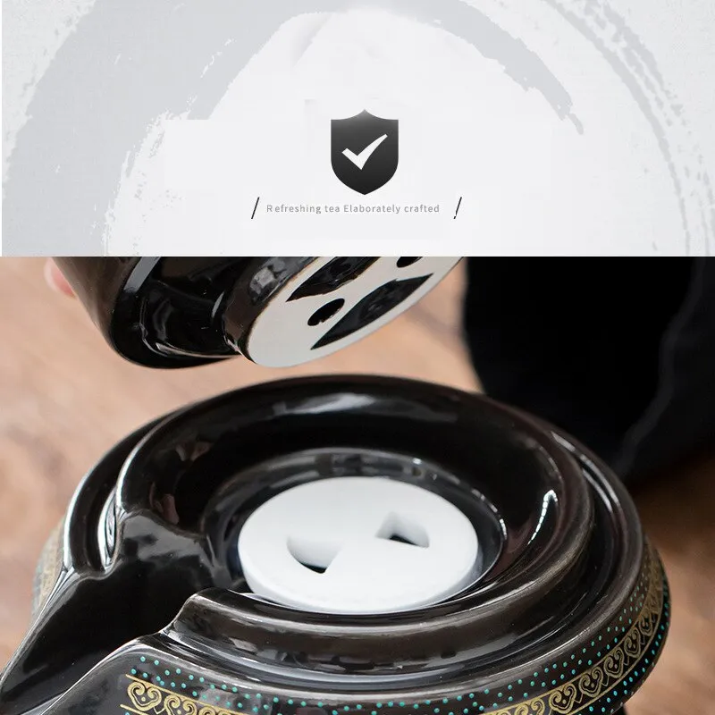 Ceramic Stone Grinding Semi-automatic Kung Fu Tea Set