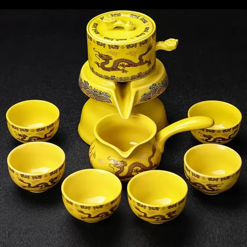 Ceramic Stone Grinding Semi-automatic Kung Fu Tea Set