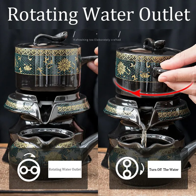 Ceramic Stone Grinding Semi-automatic Kung Fu Tea Set