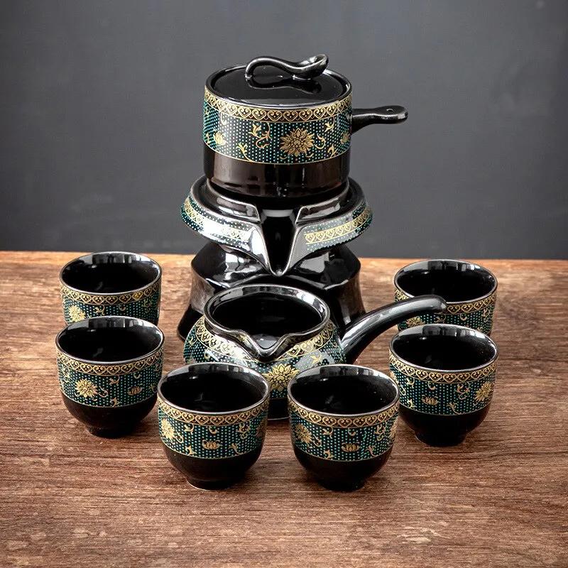 Ceramic Stone Grinding Semi-automatic Kung Fu Tea Set