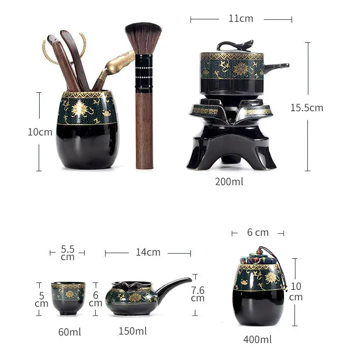 Ceramic Stone Grinding Semi-automatic Kung Fu Tea Set
