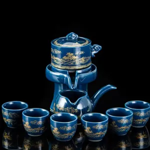Ceramic Stone Grinding Semi-automatic Kung Fu Tea Set