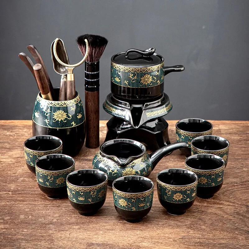 Ceramic Stone Grinding Semi-automatic Kung Fu Tea Set