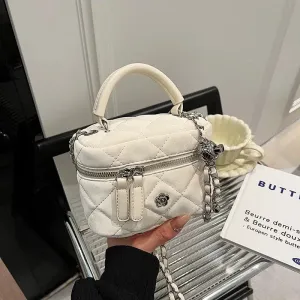 Chain Strap Quilted Bucket Shaped Bag