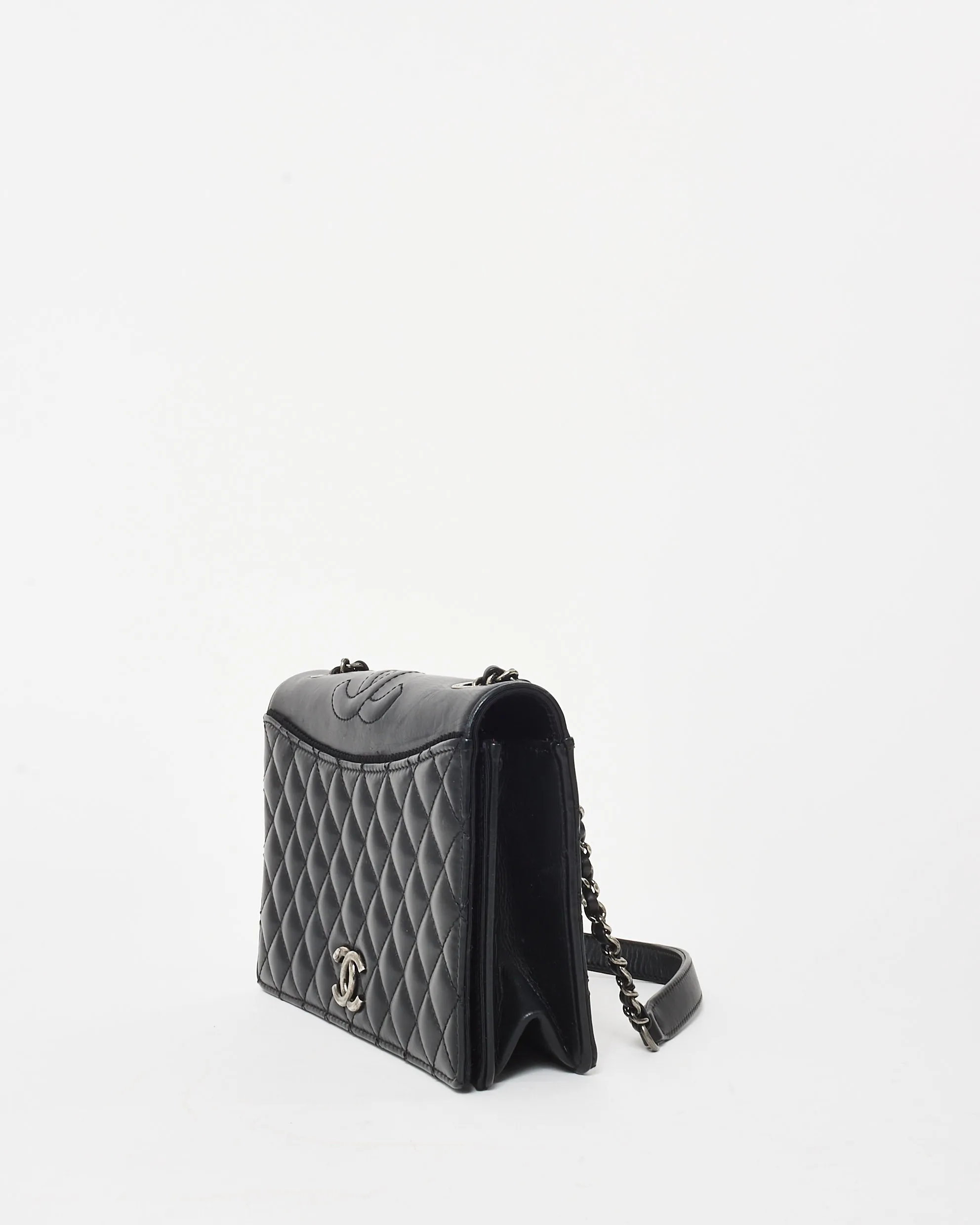 Chanel Black Lambskin Ballerina Flap Crossbody Bag