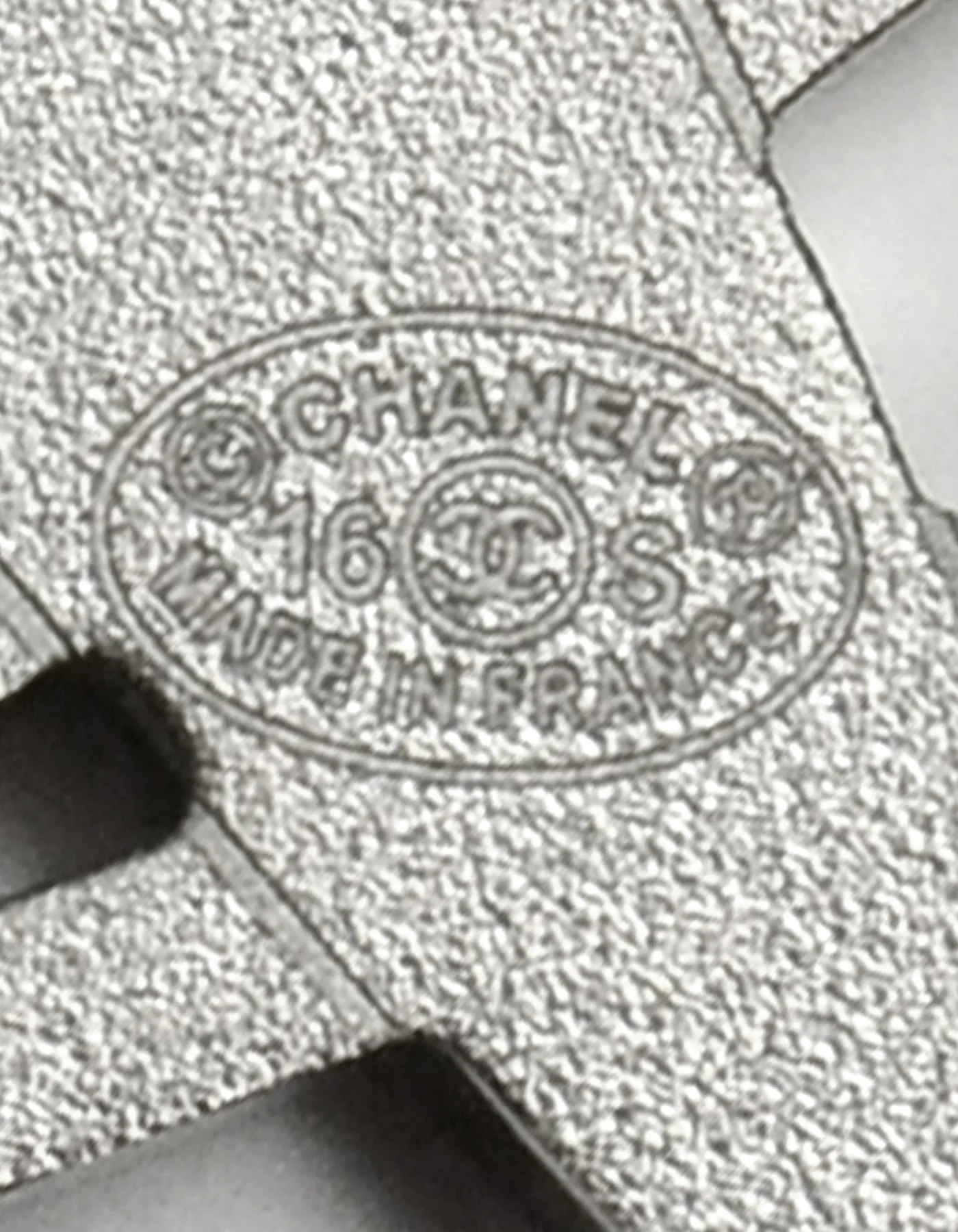 Chanel Two Planes Crystal CC Silvertone Brooch